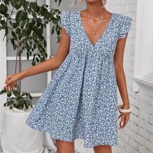 Shein Blue Floral Dress